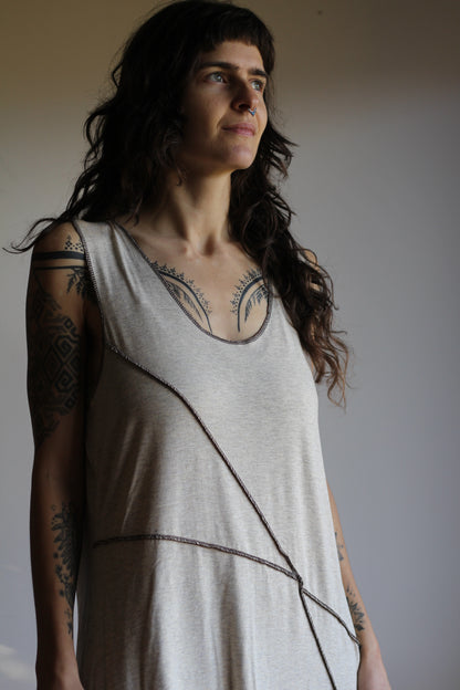 Asymmetric dress | Light Beige | M