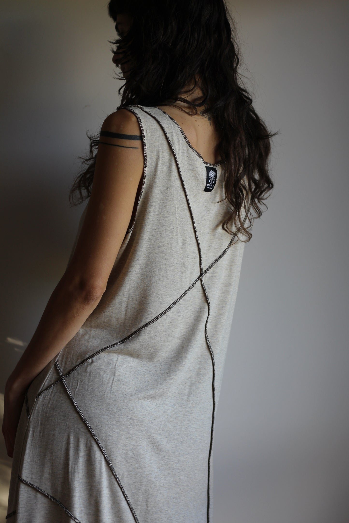 Asymmetric dress | Light Beige | M
