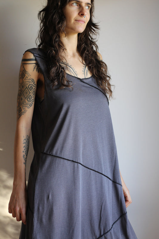 Asymmetric dress | Gray | M
