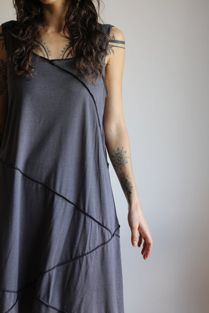 Asymmetric dress | Gray | M