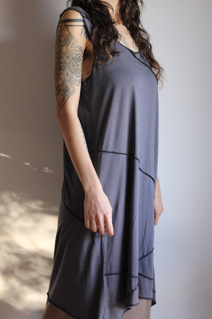 Asymmetric dress | Gray | M