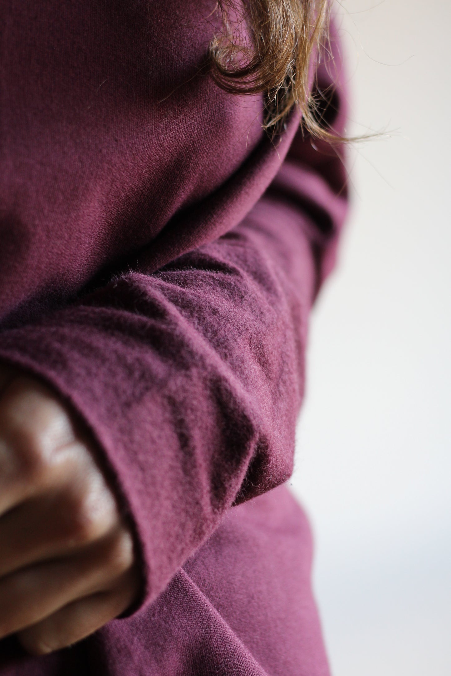 Long sleeve leaf blouse | Wine | XS - S