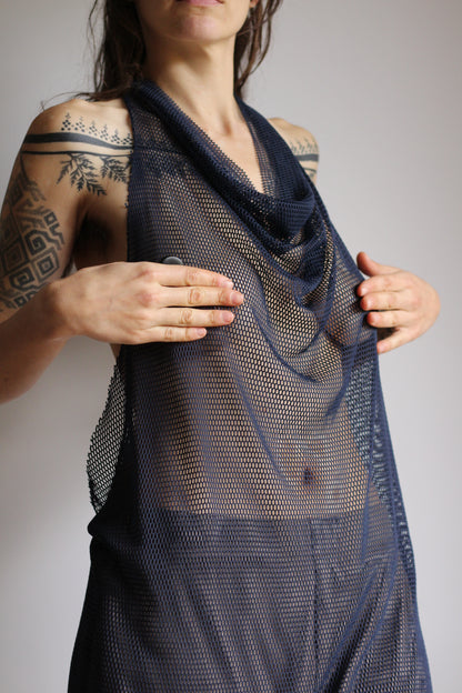 Mesh dress | Dark Blue | S