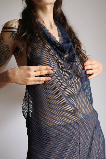 Mesh dress | Dark Blue | S