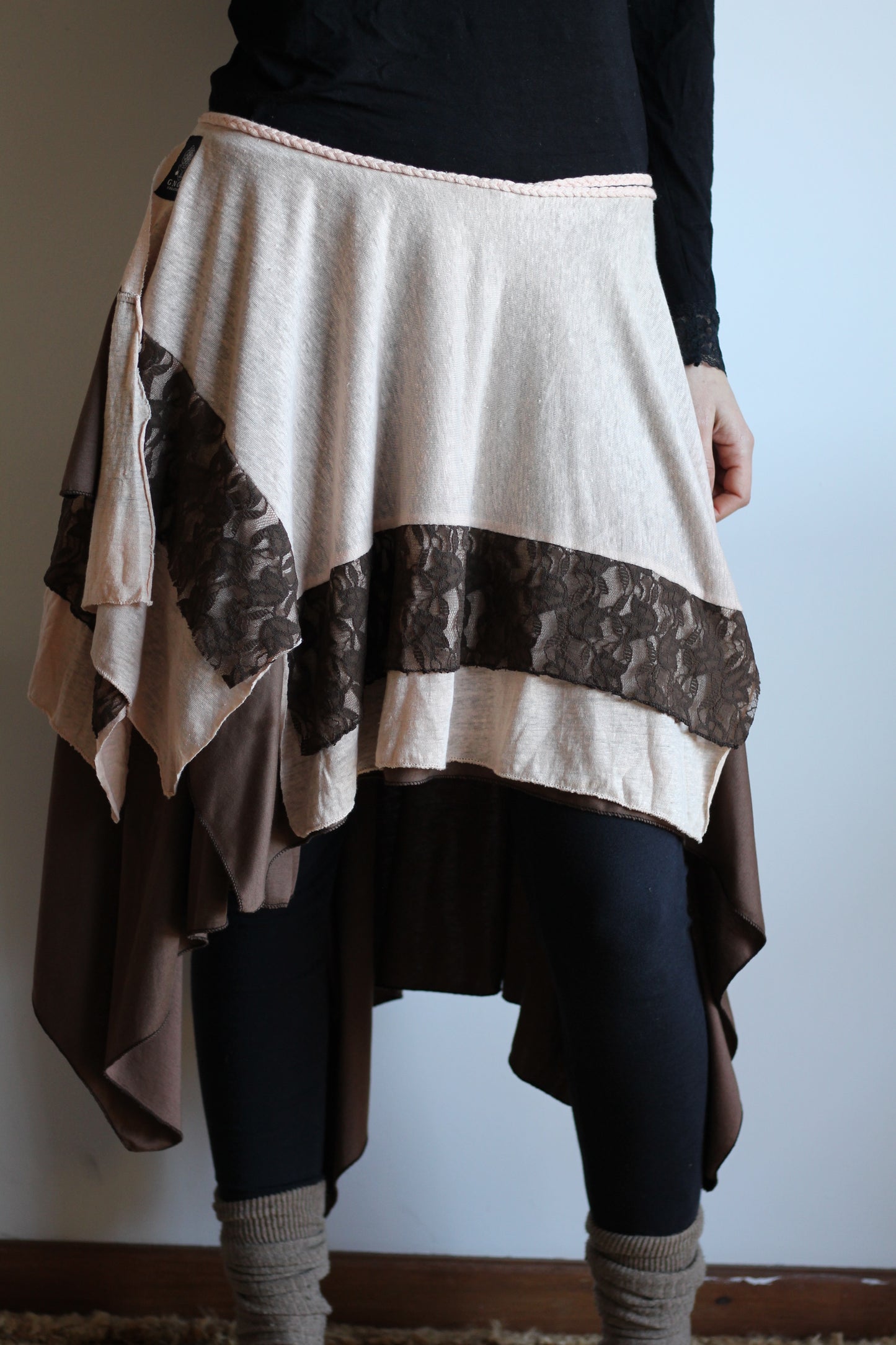 Wrap Skirt | Brown & Pink | XS - M