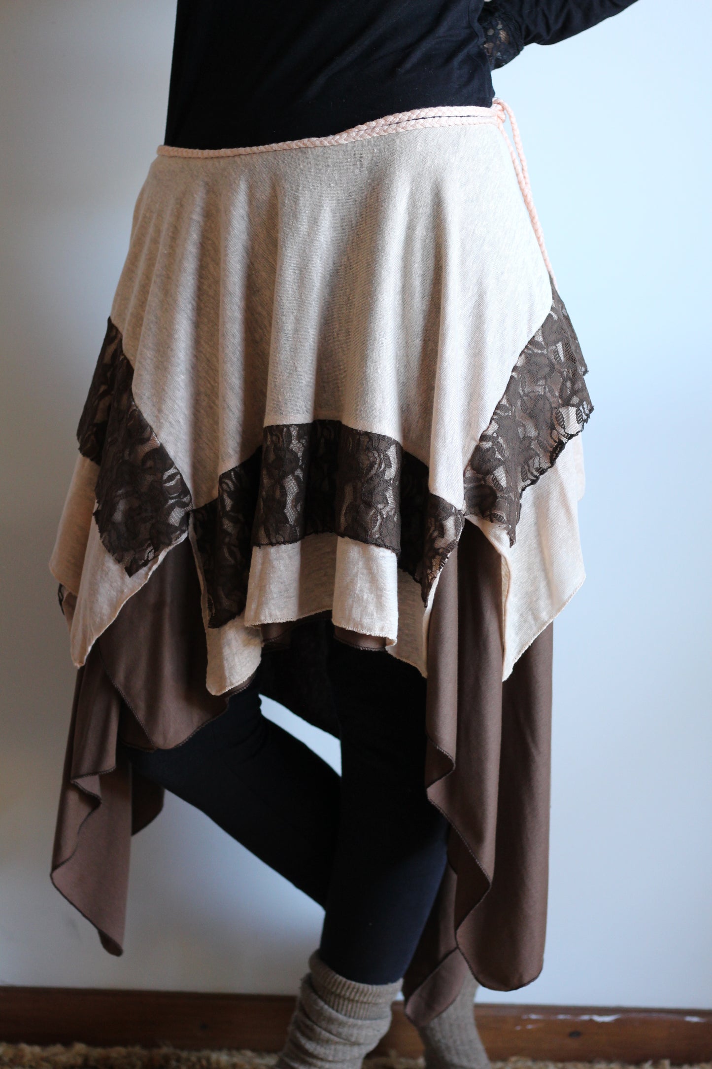 Wrap Skirt | Brown & Pink | XS - M