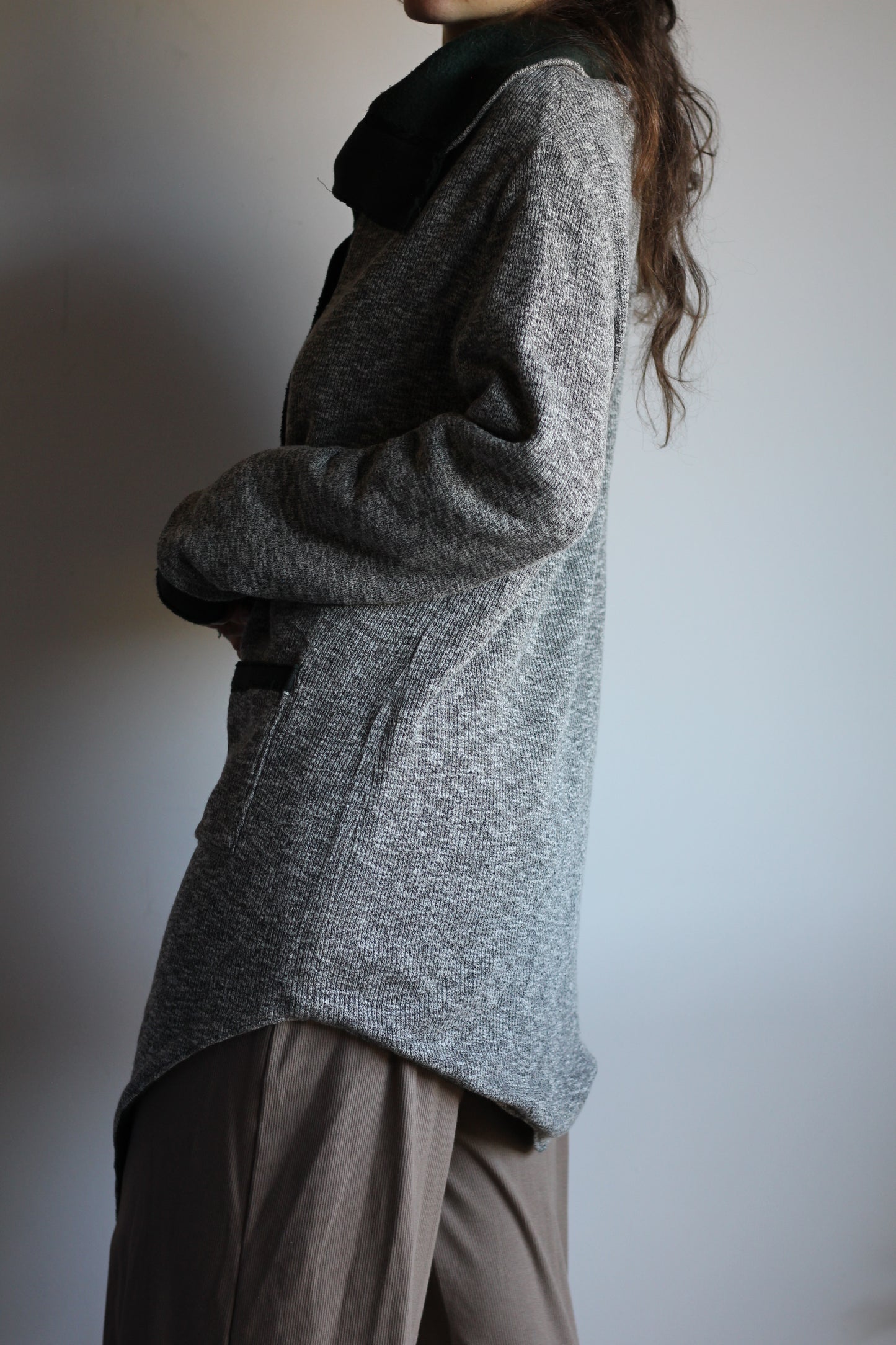 Cozy Coat | White/Black & Green | S - M