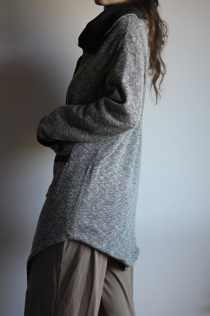 Cozy Coat | White/Black & Green | S - M