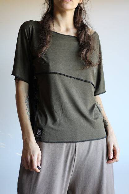 Blouse | Khaki & Black | S - M