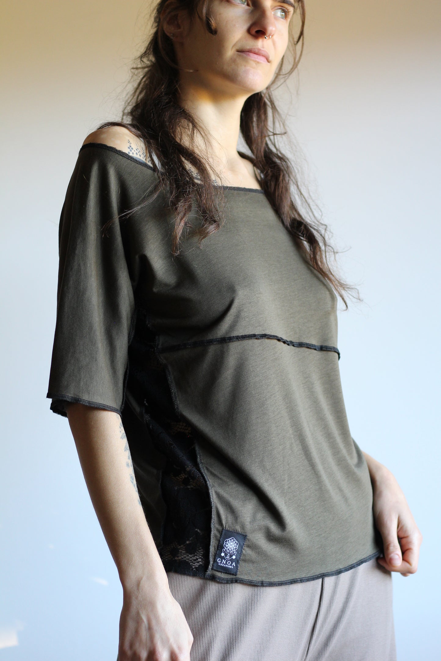 Blouse | Khaki & Black | S - M