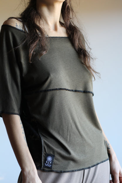 Blouse | Khaki & Black | S - M