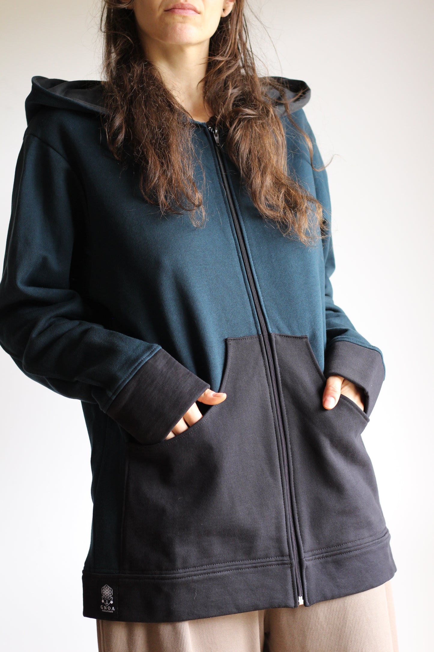 Cozy Jacket | Teal & Black | XS - M
