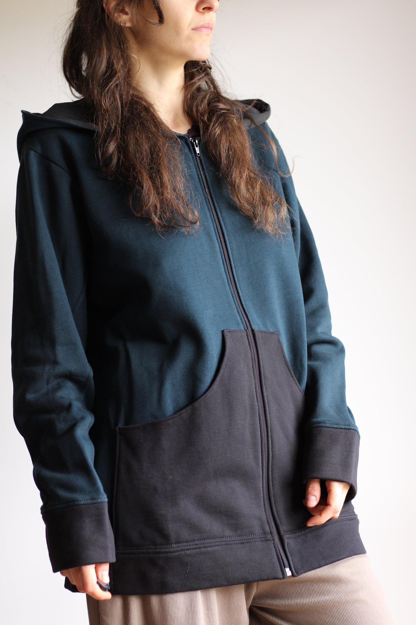 Cozy Jacket | Teal & Black | XS - M