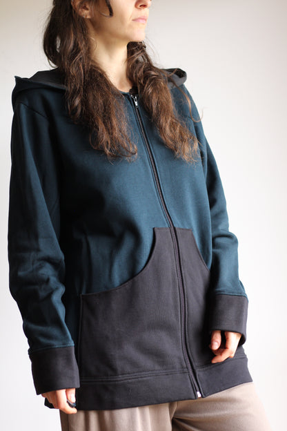 Cozy Jacket | Teal & Black | XS - M