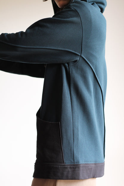Cozy Jacket | Teal & Black | XS - M