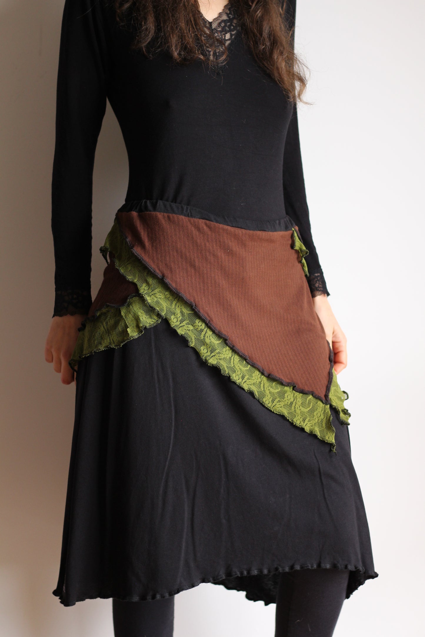 Fairy skirt | Black, Brown & Green | XS - S