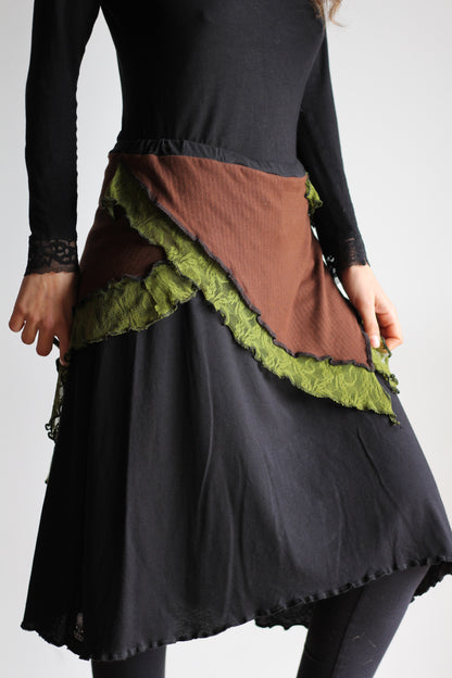 Fairy skirt | Black, Brown & Green | XS - S