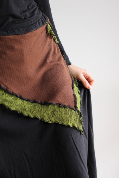 Fairy skirt | Black, Brown & Green | XS - S