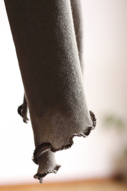 Asymmetric Organic Skirt | Gray & Black | S - M