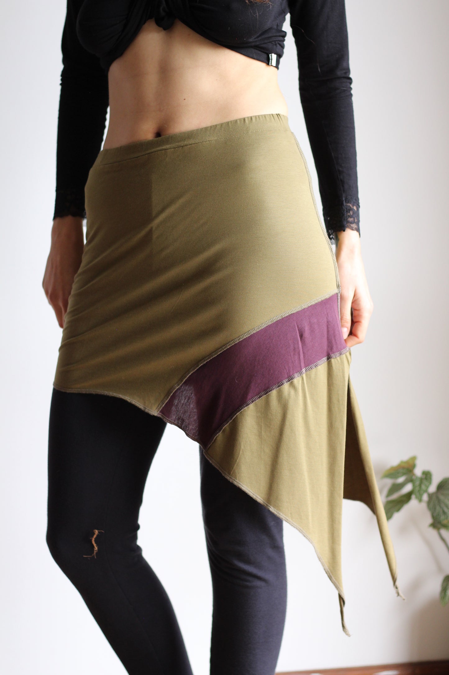 Festival Skirt | Green & Purple | S