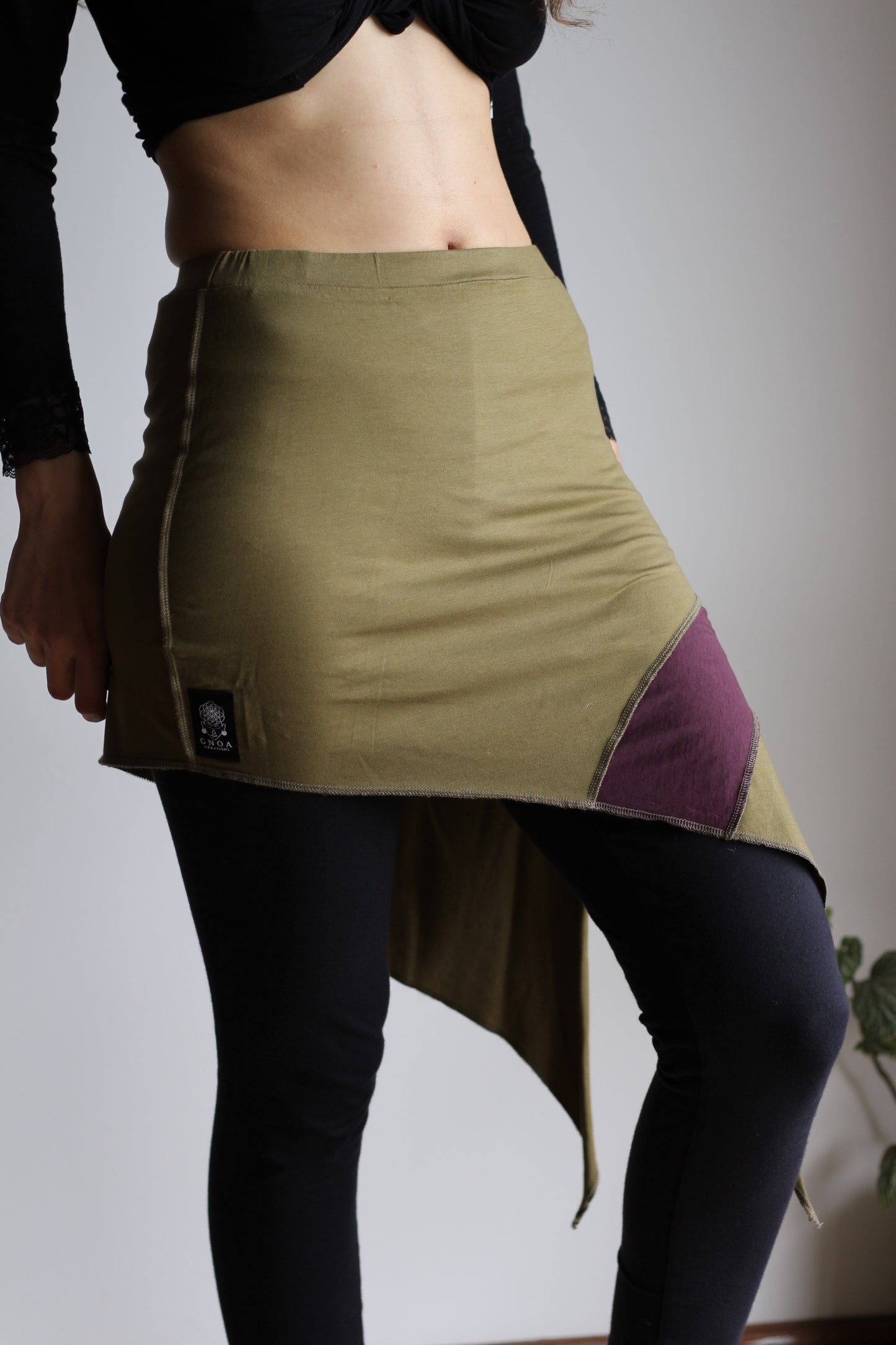 Festival Skirt | Green & Purple | S