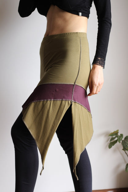 Festival Skirt | Green & Purple | S