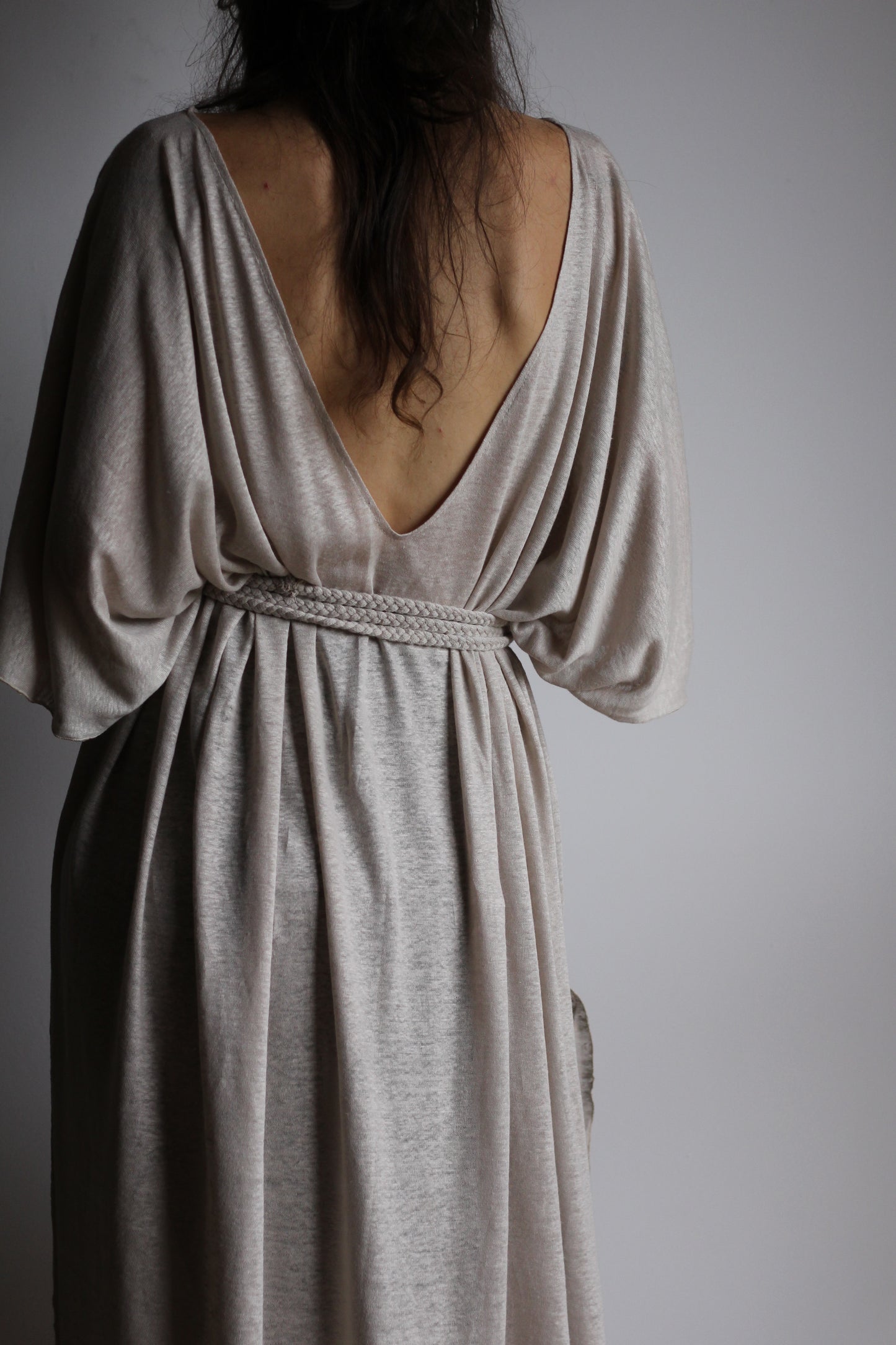 Long Kaftan Dress | White | One size