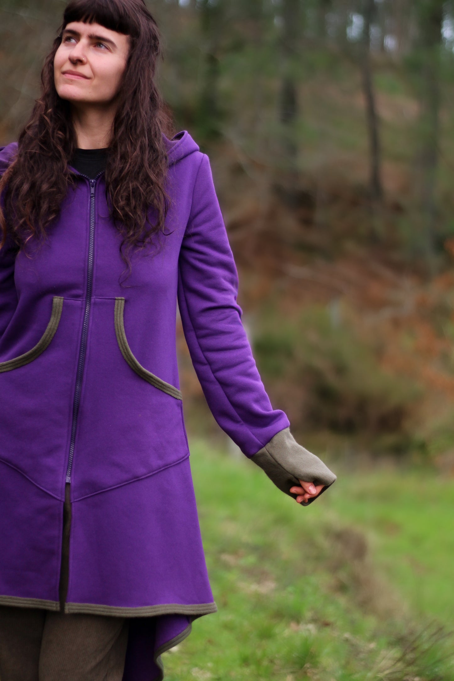 LAVENDER Coat | Purple & Green