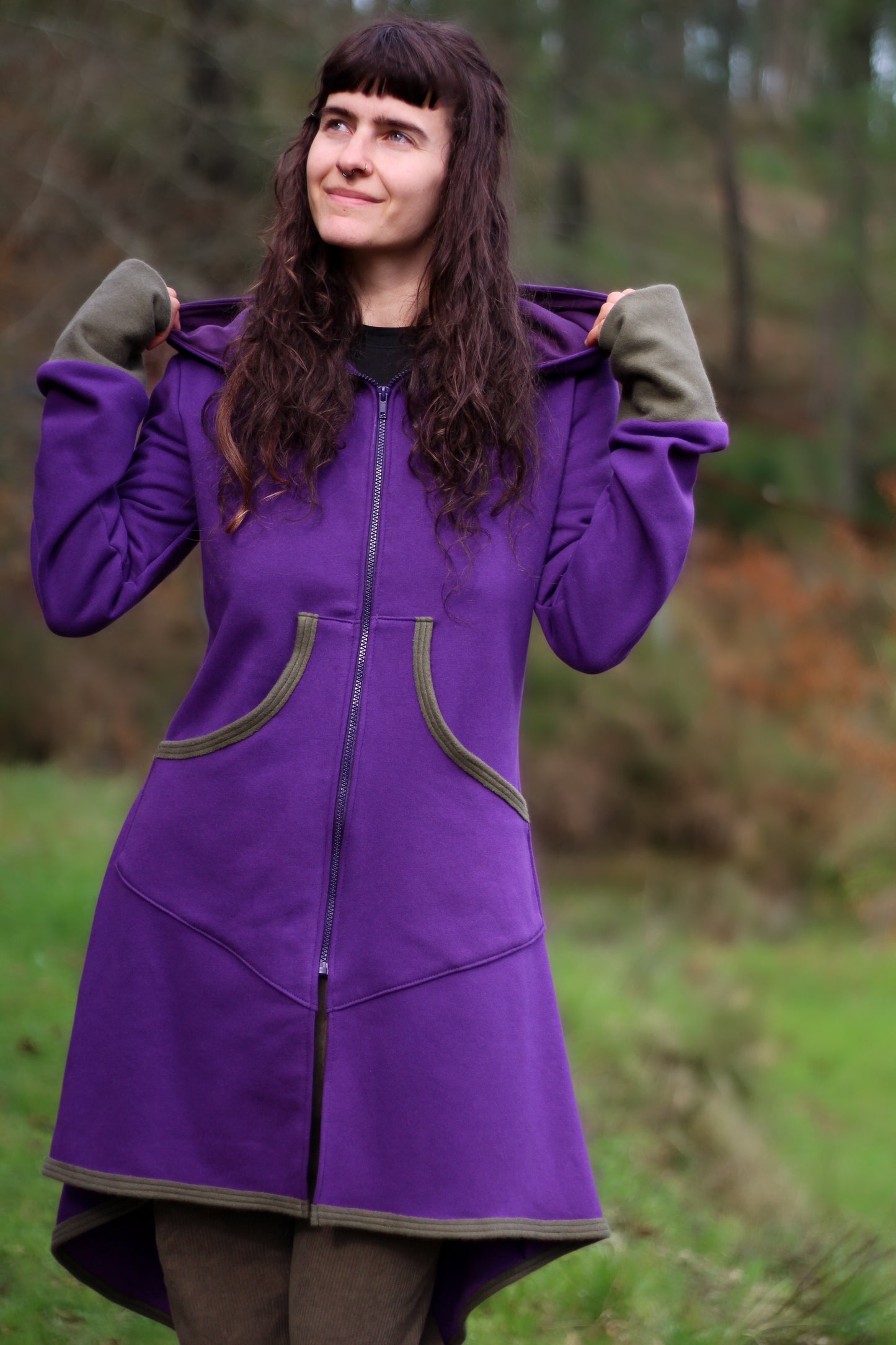 LAVENDER Coat | Purple & Green