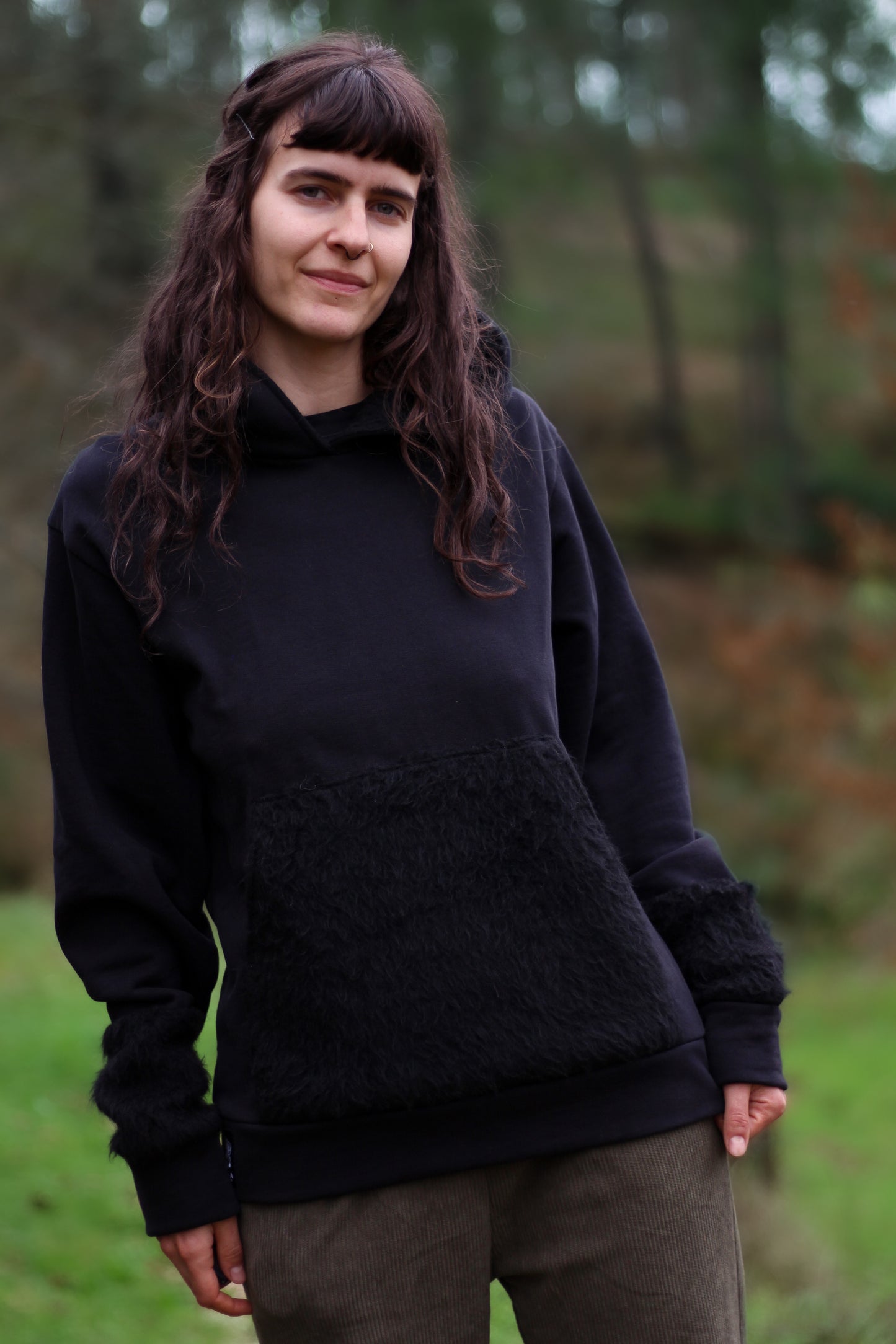 Black fur sweater
