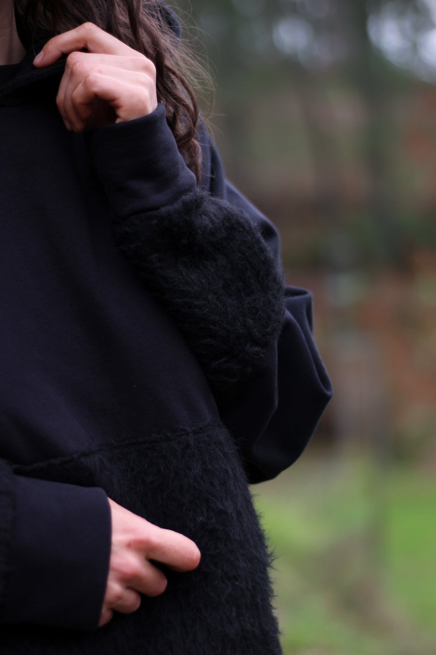 Black fur sweater