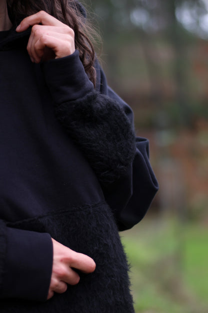 Black fur sweater