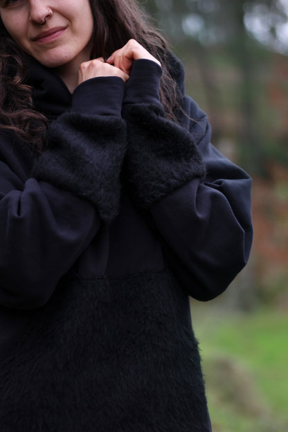 Black fur sweater