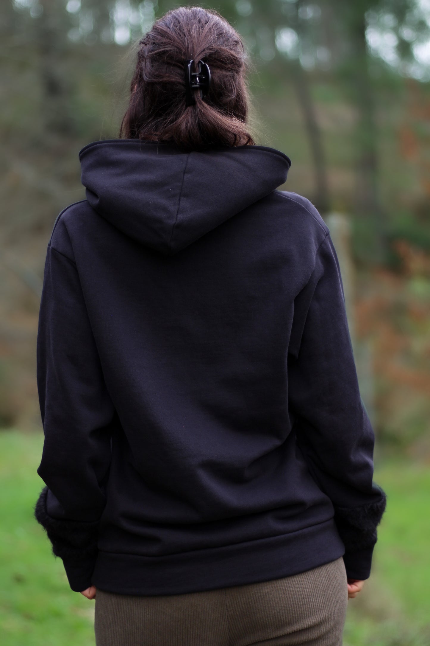 Black fur sweater