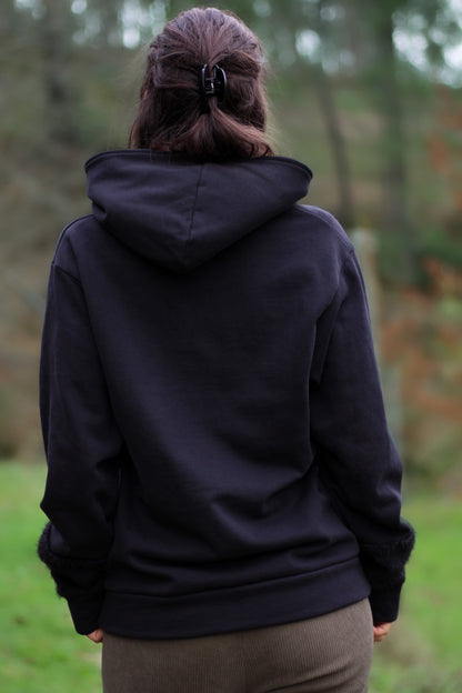 Black fur sweater