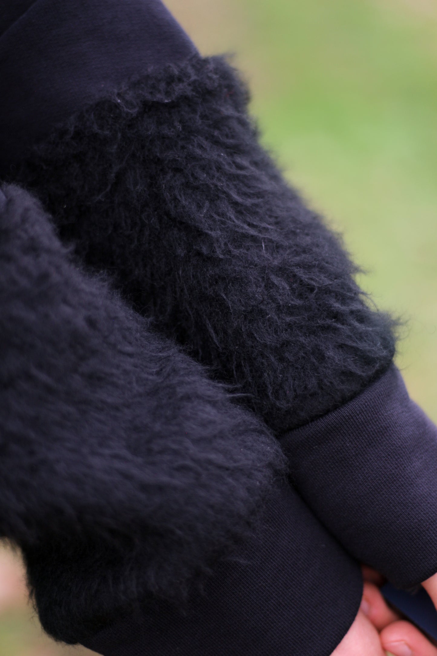 Black fur sweater