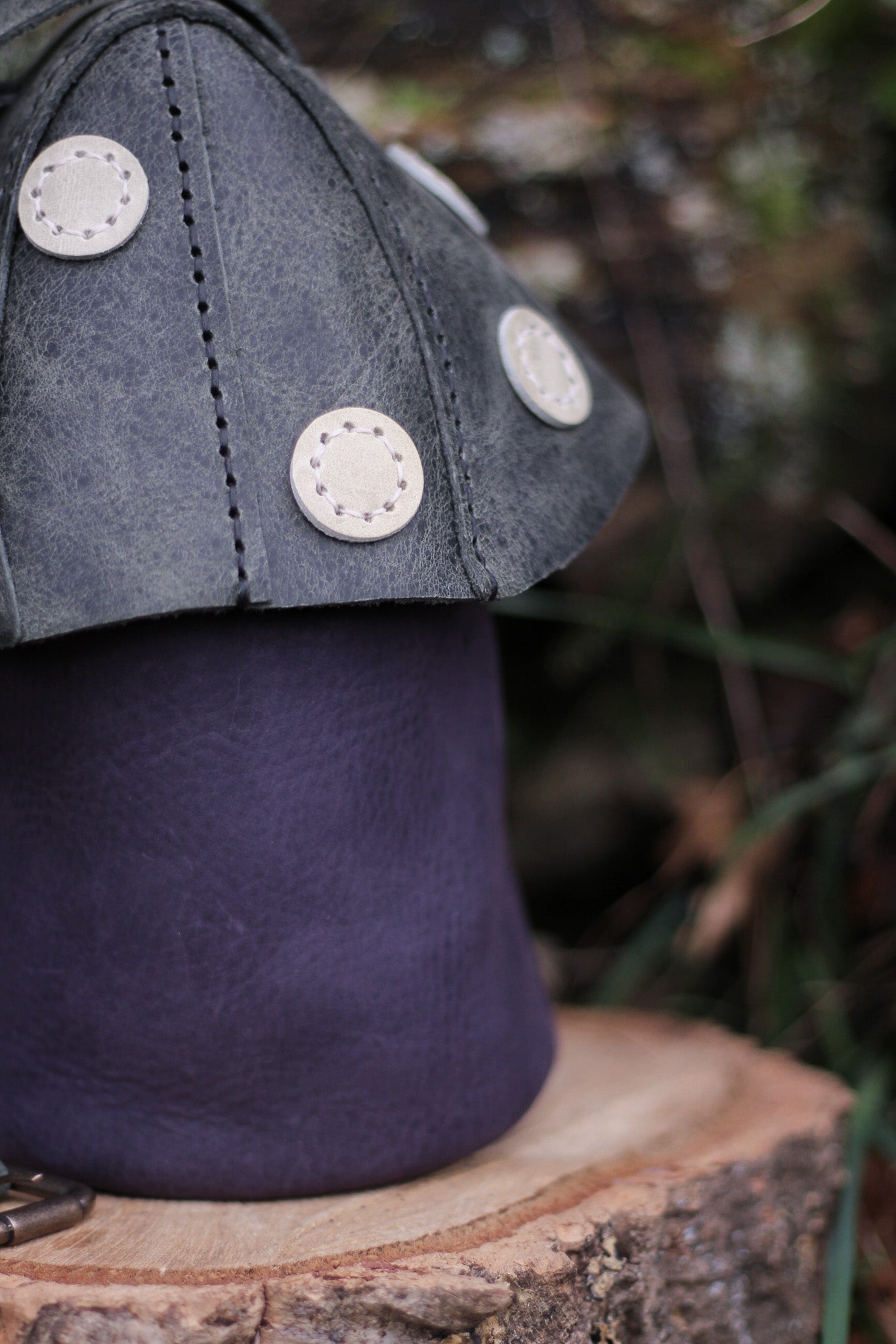 Mushie Bag | Dark Green & Purple