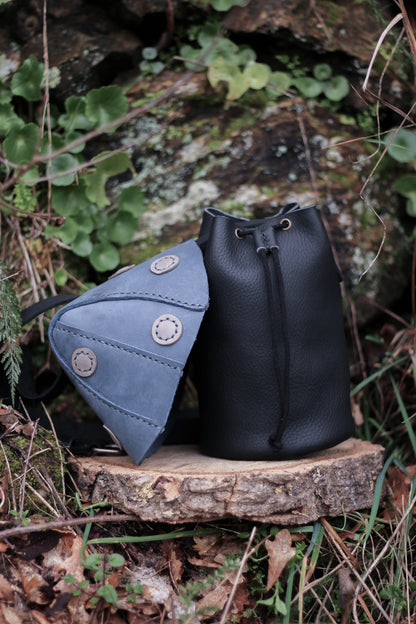 Mushie Bag | Black & Blue