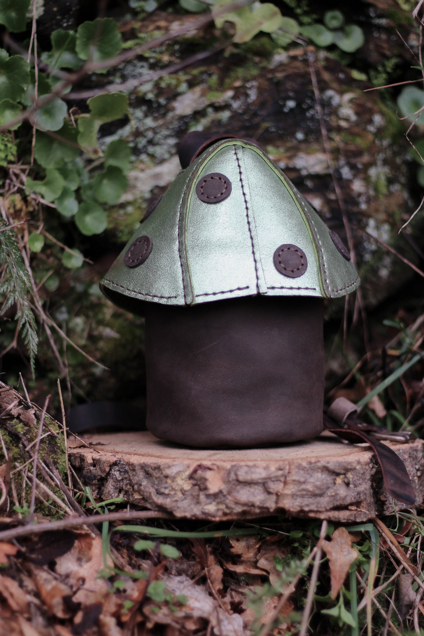 Mushie Bag | Brown & Green