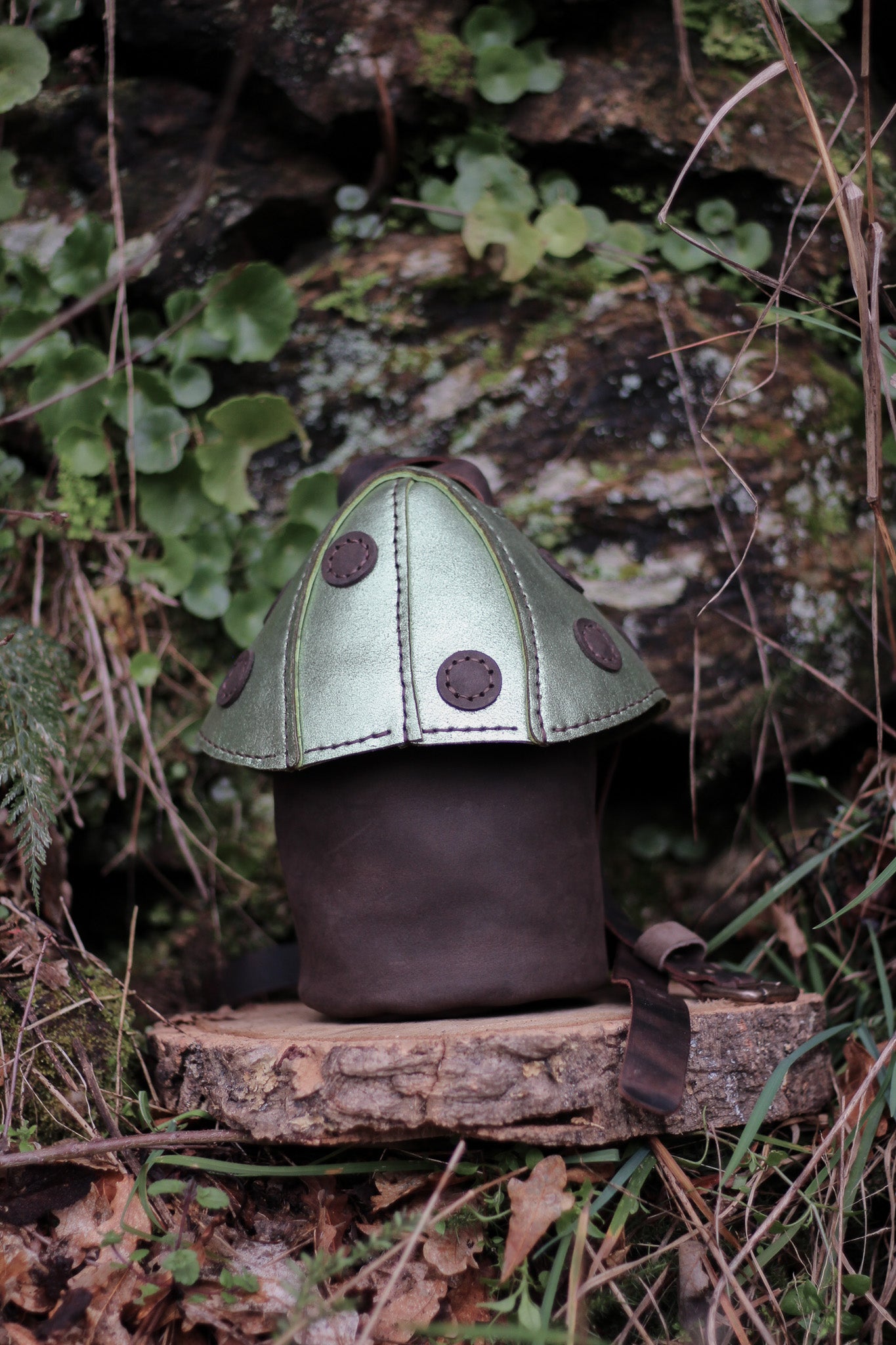 Mushie Bag | Brown & Green