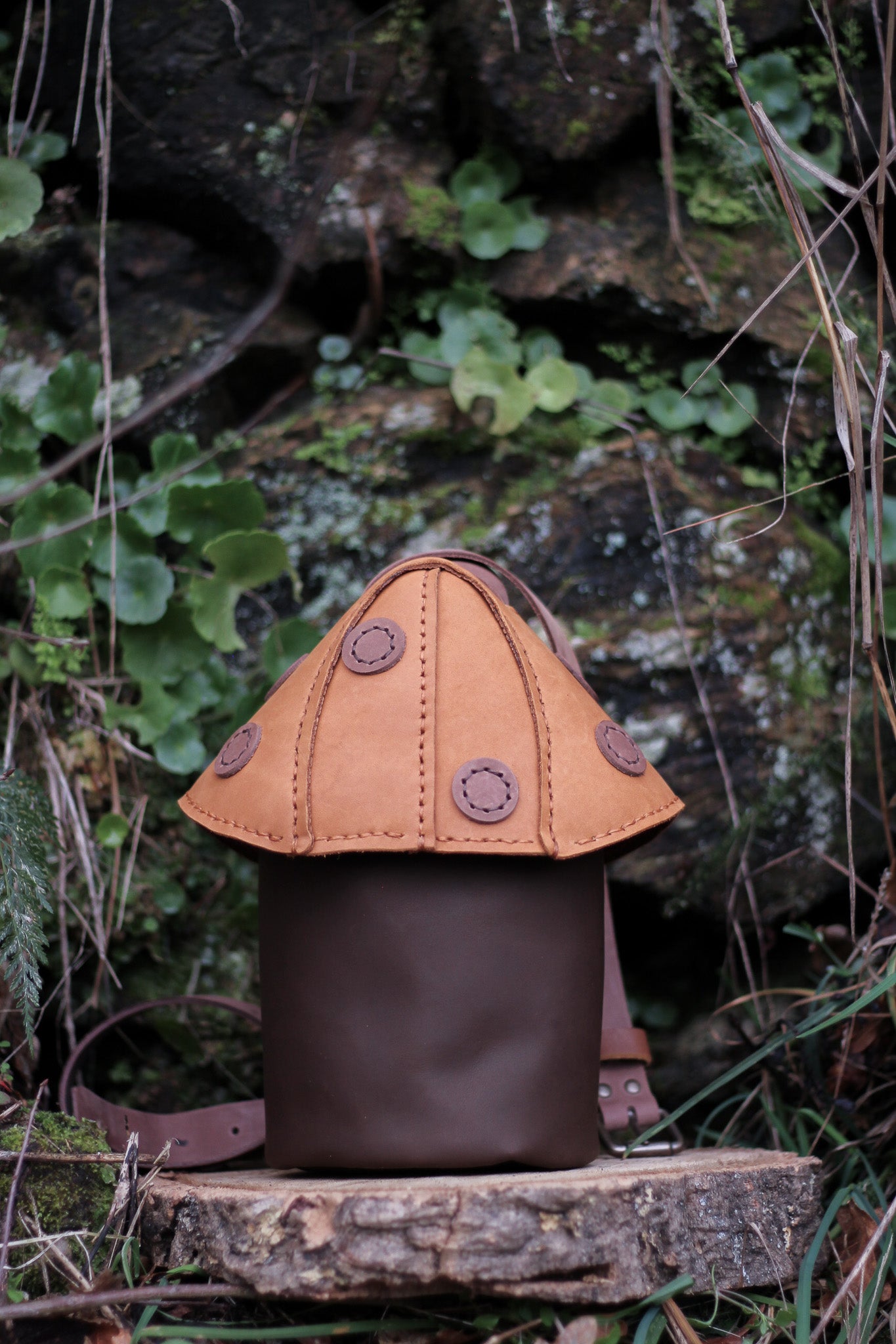 Mushie Bag | Brown & Orange