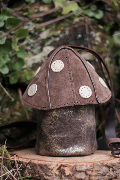 Mushie Bag | Brown & Gold