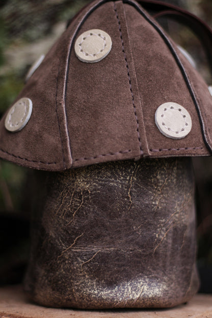 Mushie Bag | Brown & Gold