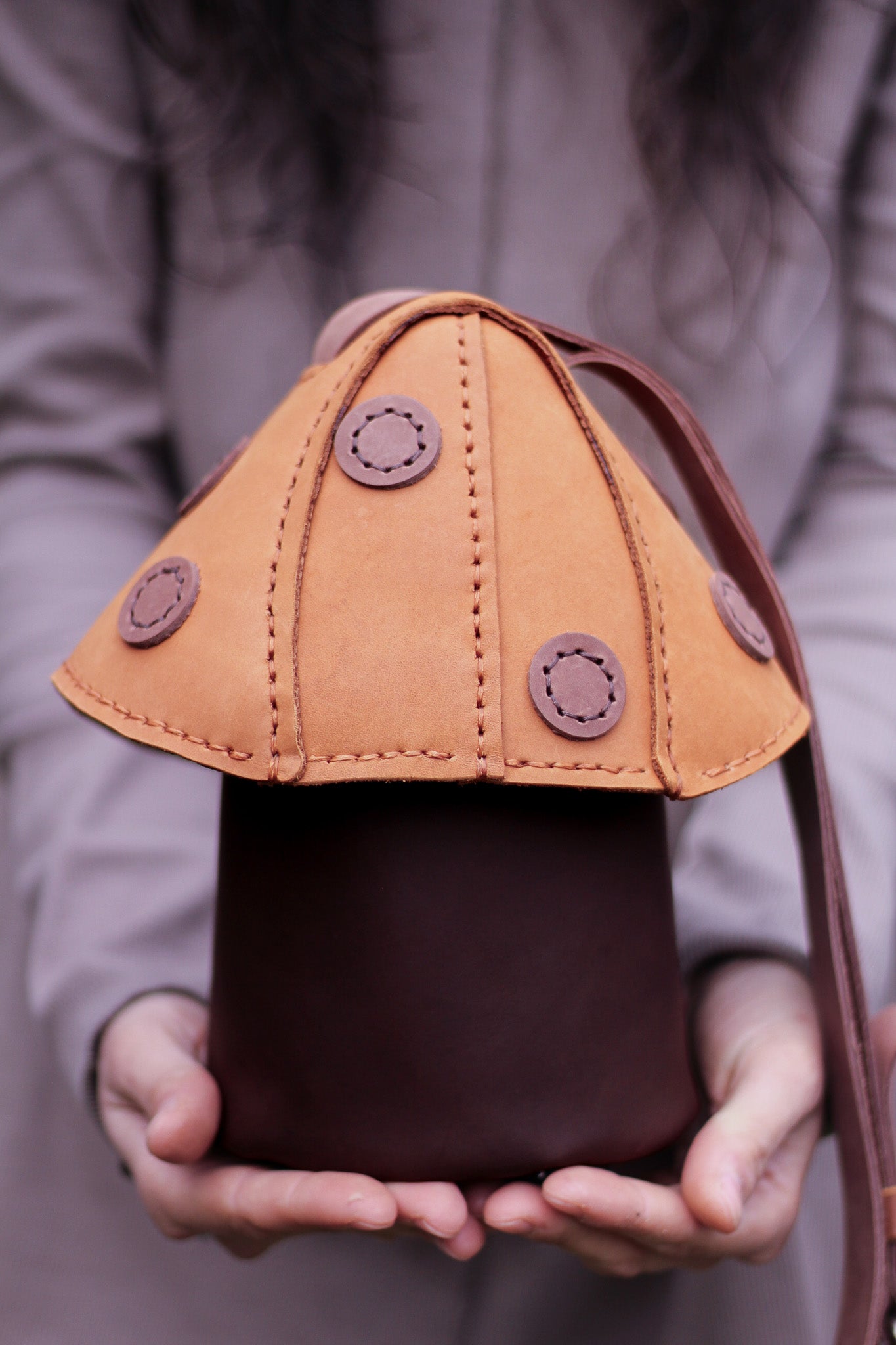 Mushie Bag | Brown & Orange