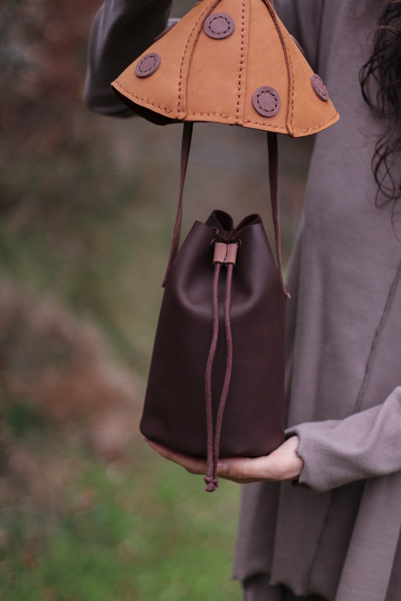 Mushie Bag | Brown & Orange