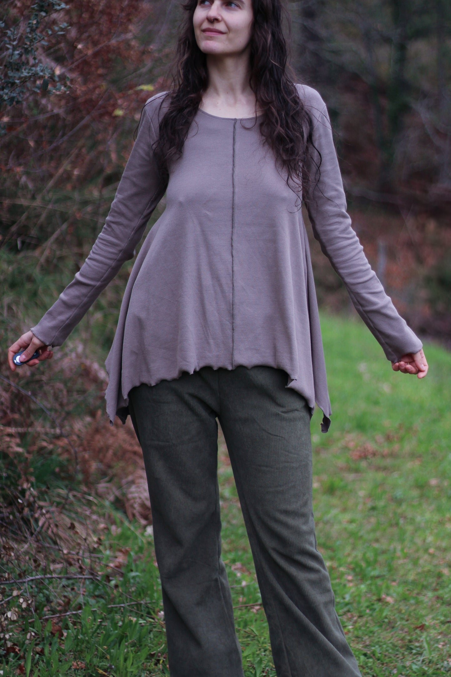 LILY long sleeve blouse | Taupe