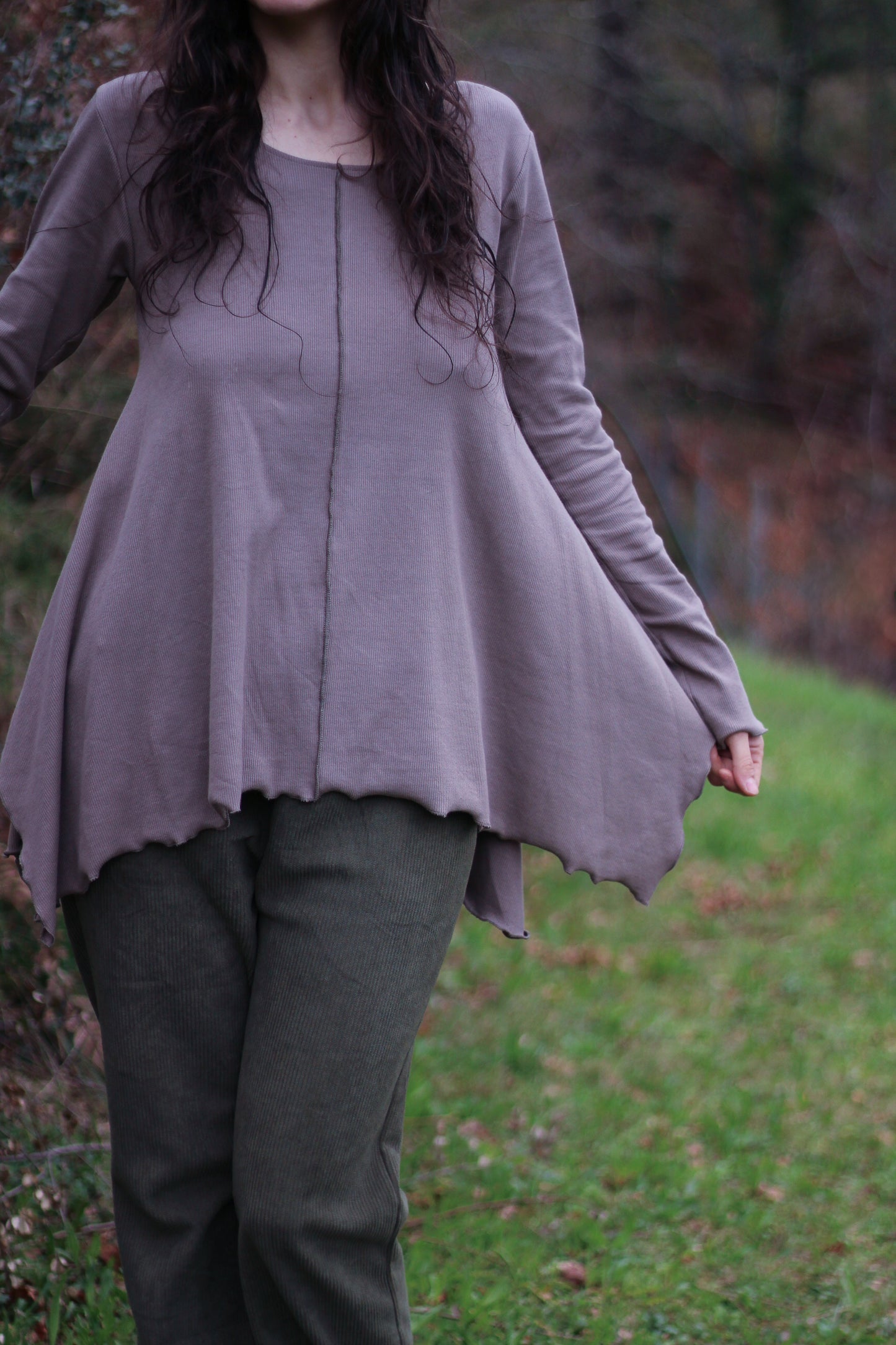 LILY long sleeve blouse | Taupe