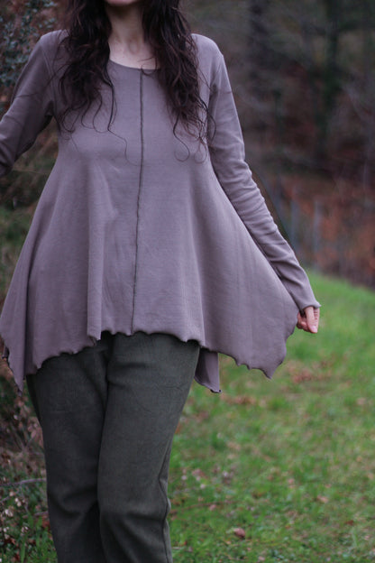LILY long sleeve blouse | Taupe