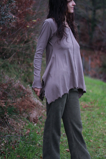 LILY long sleeve blouse | Taupe