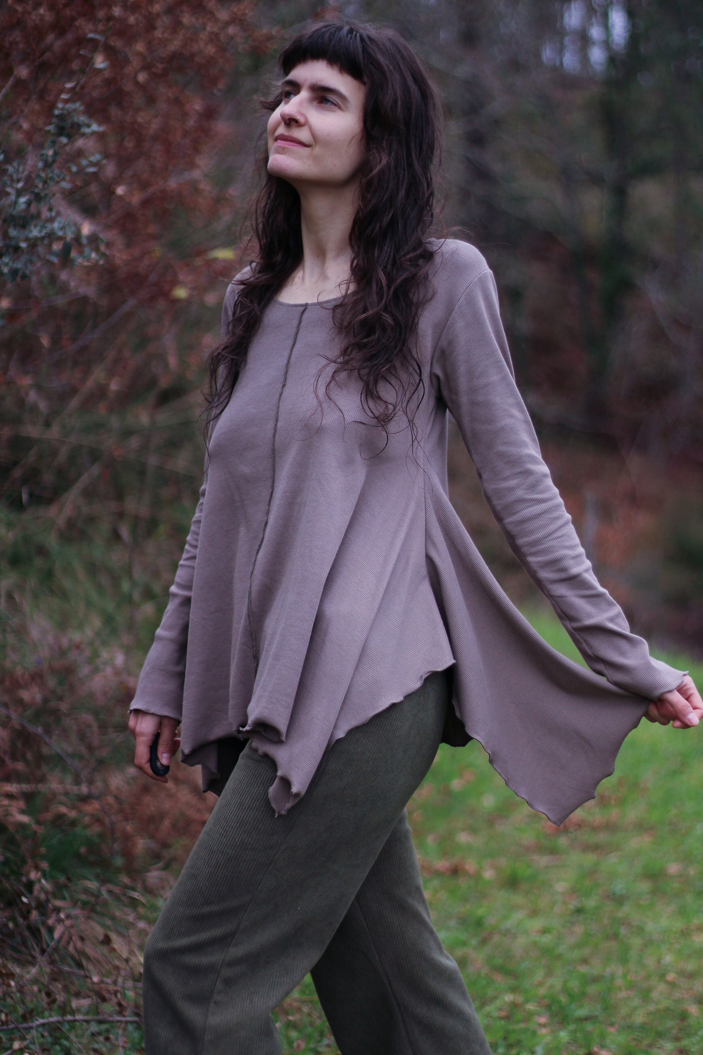 LILY long sleeve blouse | Taupe